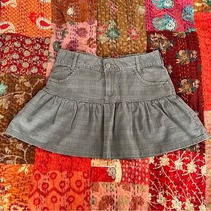 H&M Gray Plaid Mini Skirt